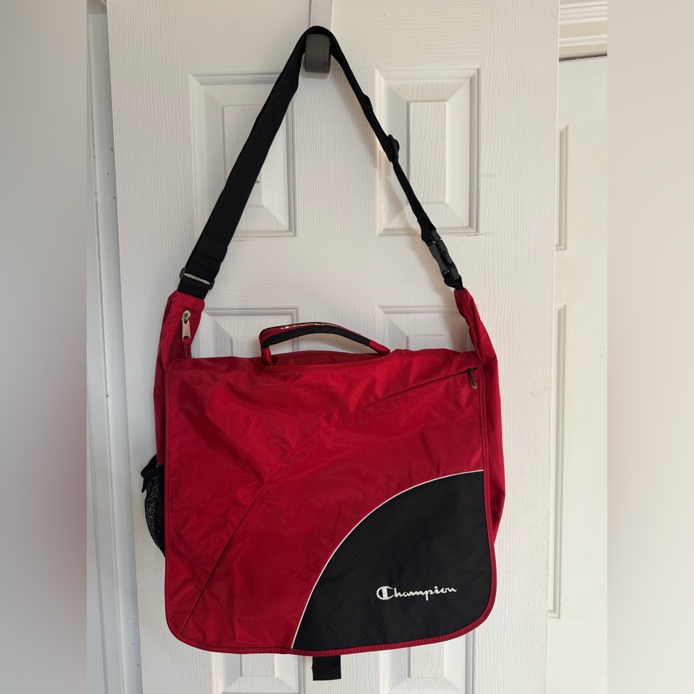 Champion Red and Black Men's laptop messenger Bag. New